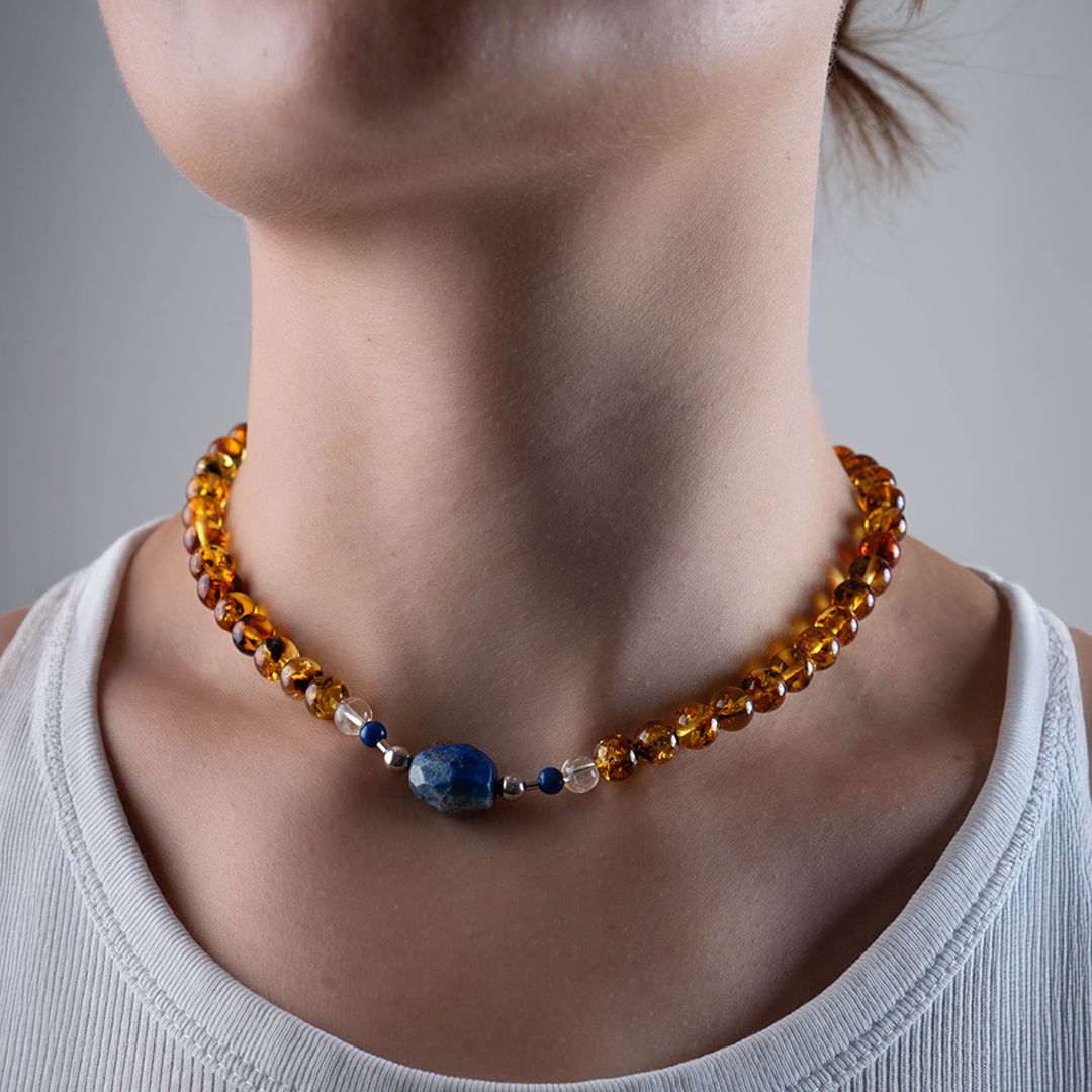 Amber & Lapis Lazuli