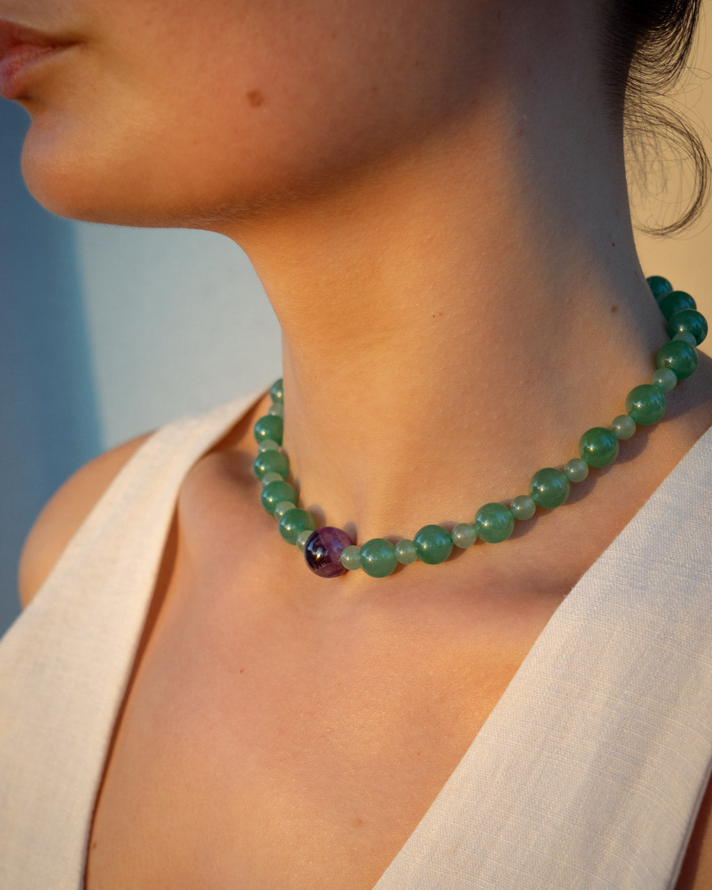 Aventurine & Amethyst Contrast