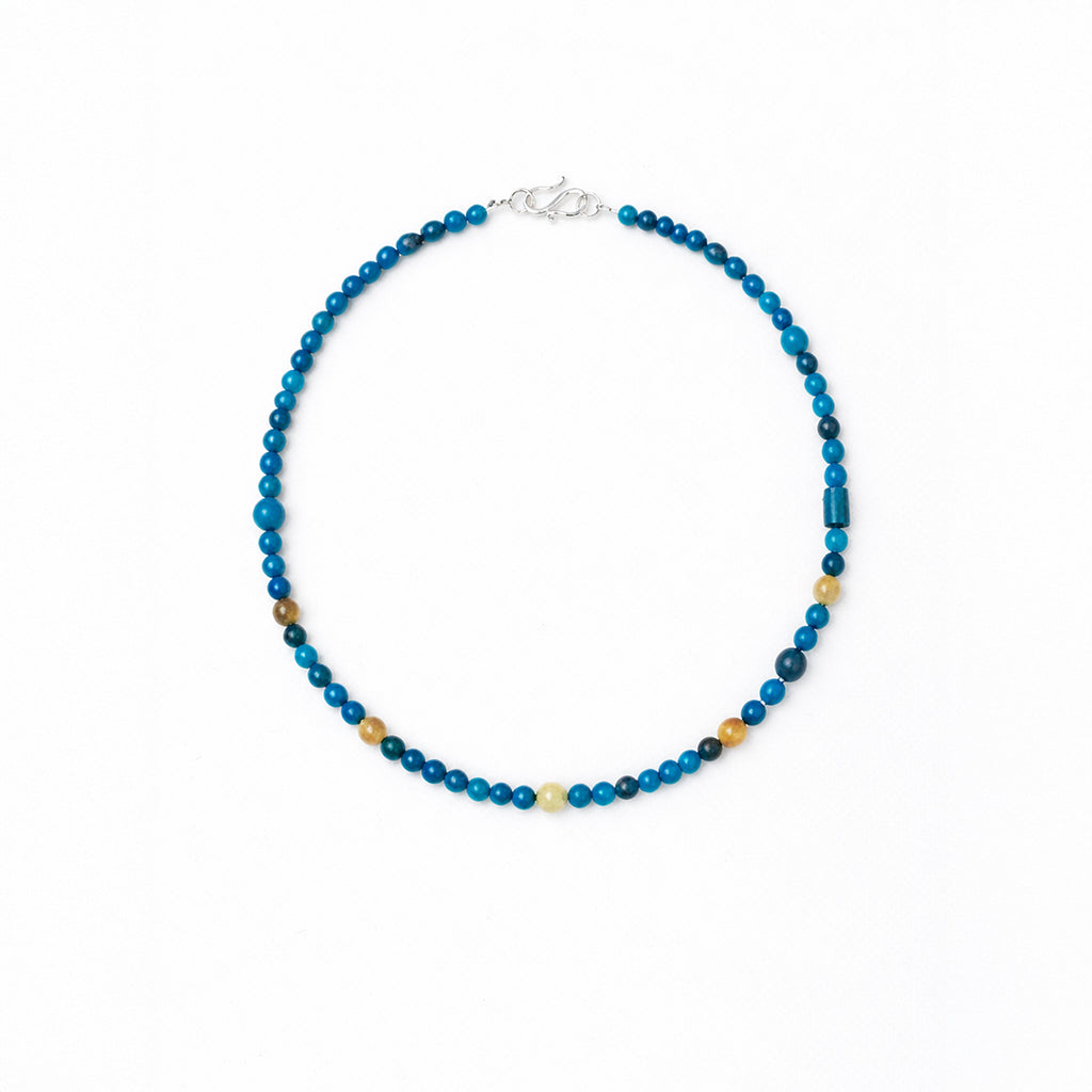 Blue Apatite & Tiger Eye Necklace — Unikat
