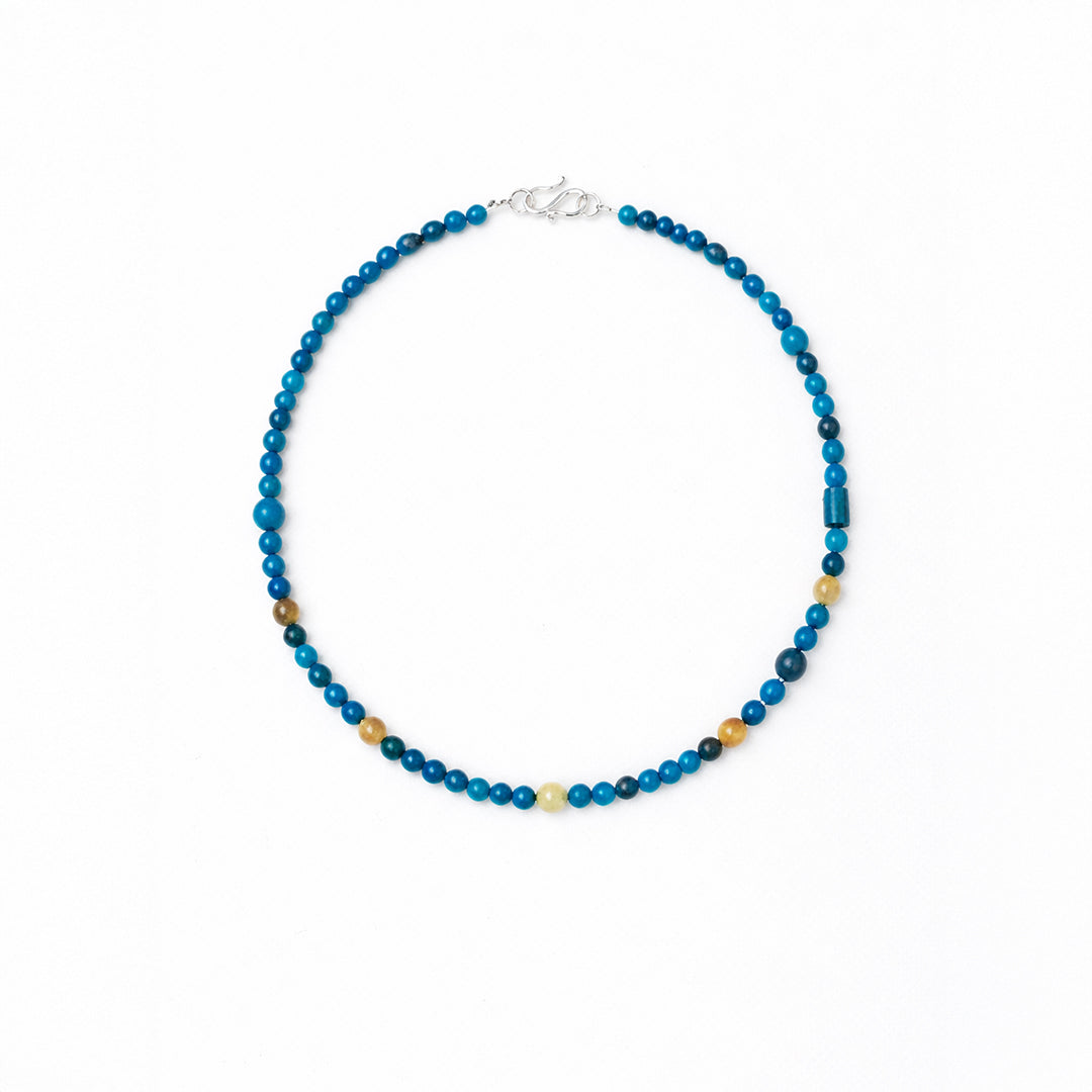 Blue Apatite & Tiger Eye Necklace — Unikat