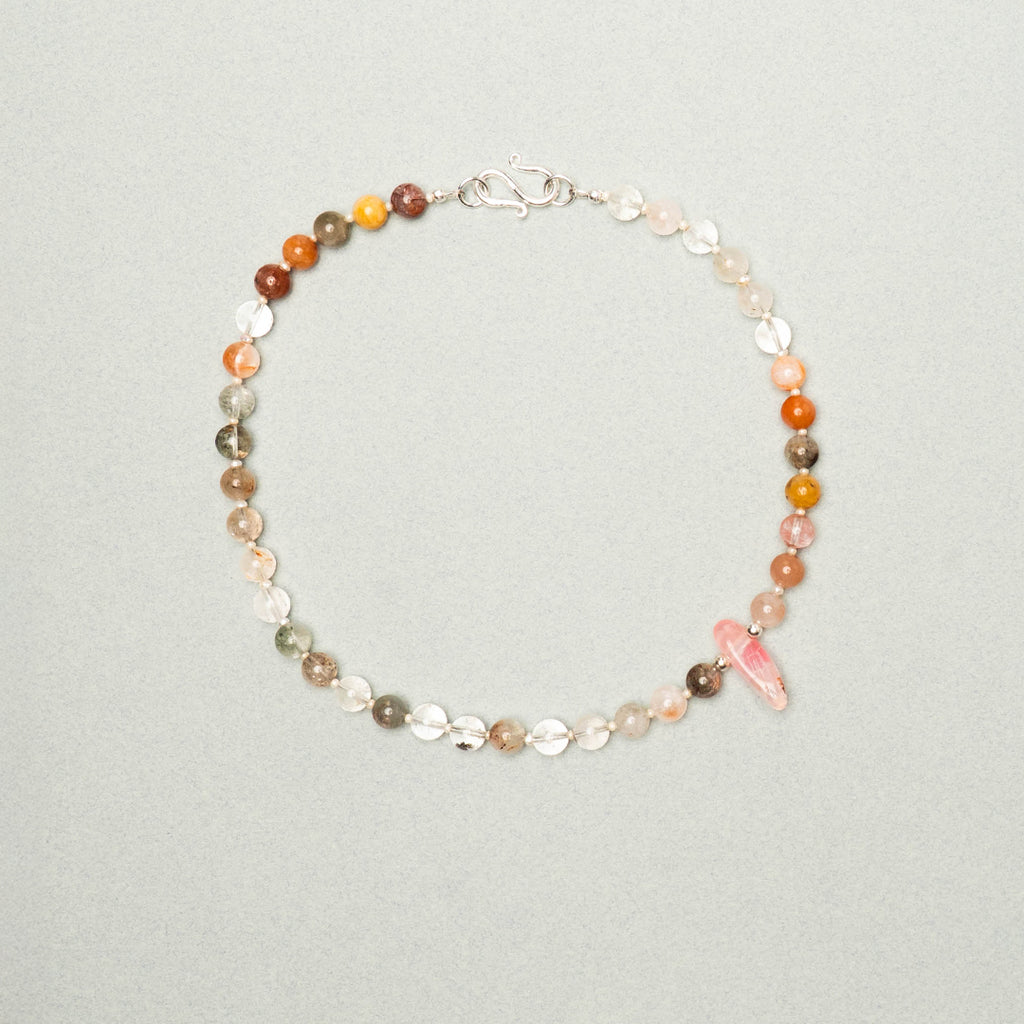 Natural Phantom Quartz Necklace — Unikat
