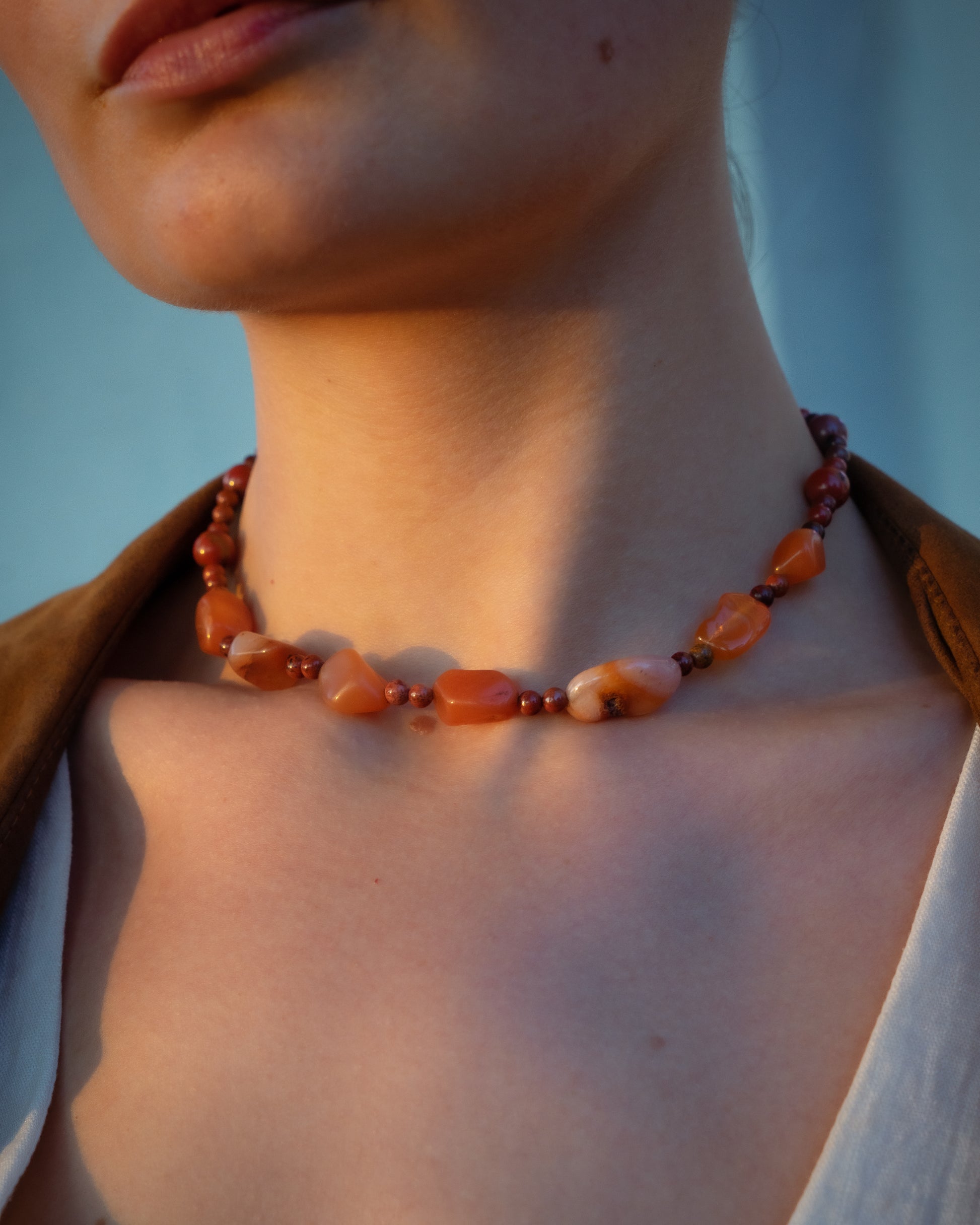 Red Jasper & Upcycled Gemstones