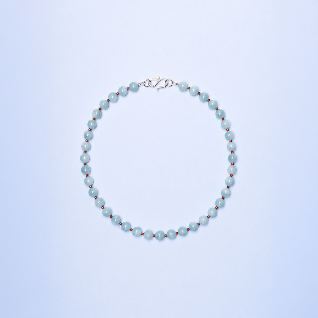 Aquamarine & Red Agate