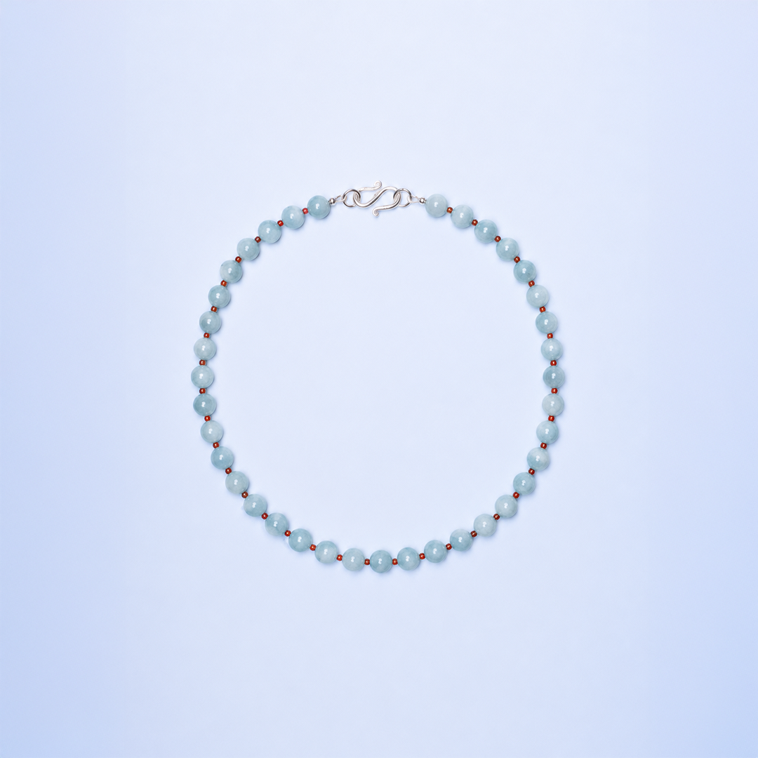 Aquamarine & Red Agate