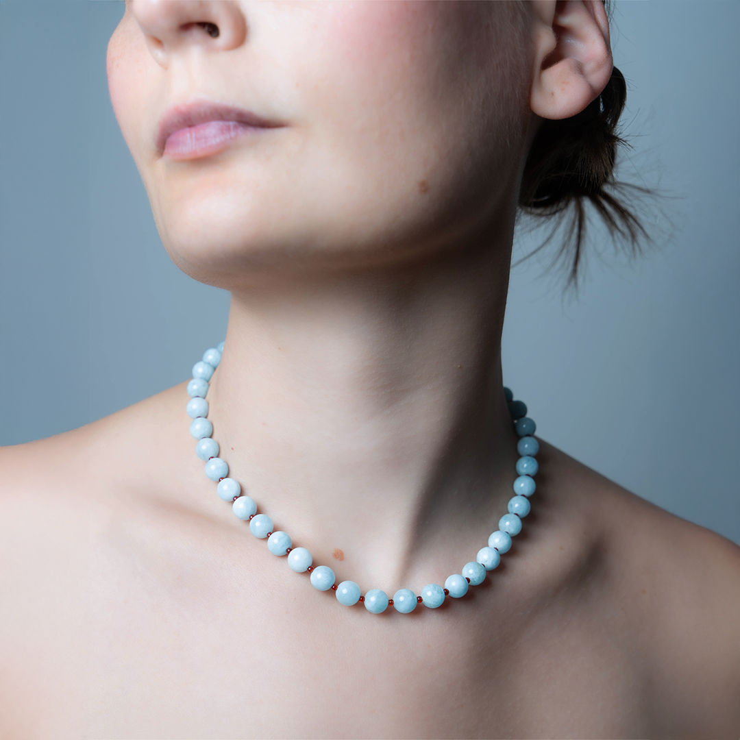 Aquamarine & Red Agate