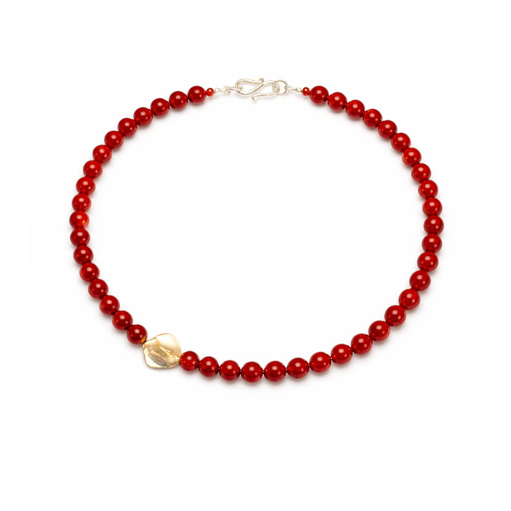 red agate & mother of pearl