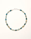 Calcite & Blue Apatite Necklace — Unikat